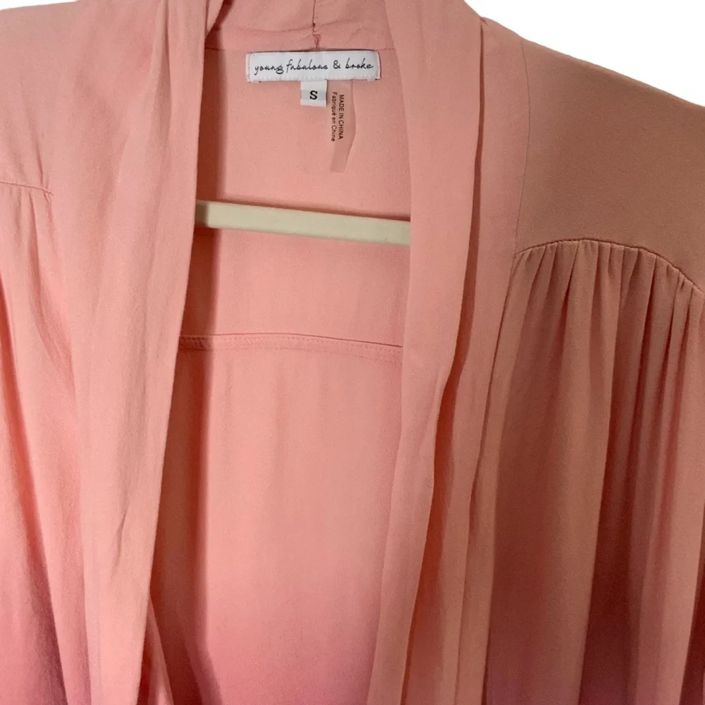 Young Fabulous & Broke two tone- pink V neck top. Size S - Picture 6 of 8